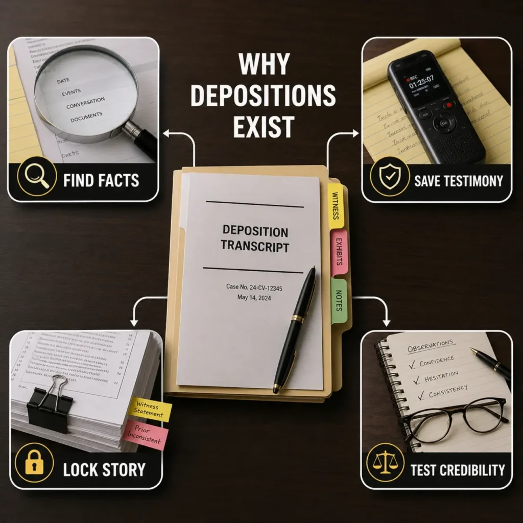 Why Depositions Exist