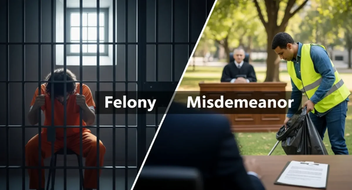 What Is the Difference Between a Felony and a Misdemeanor