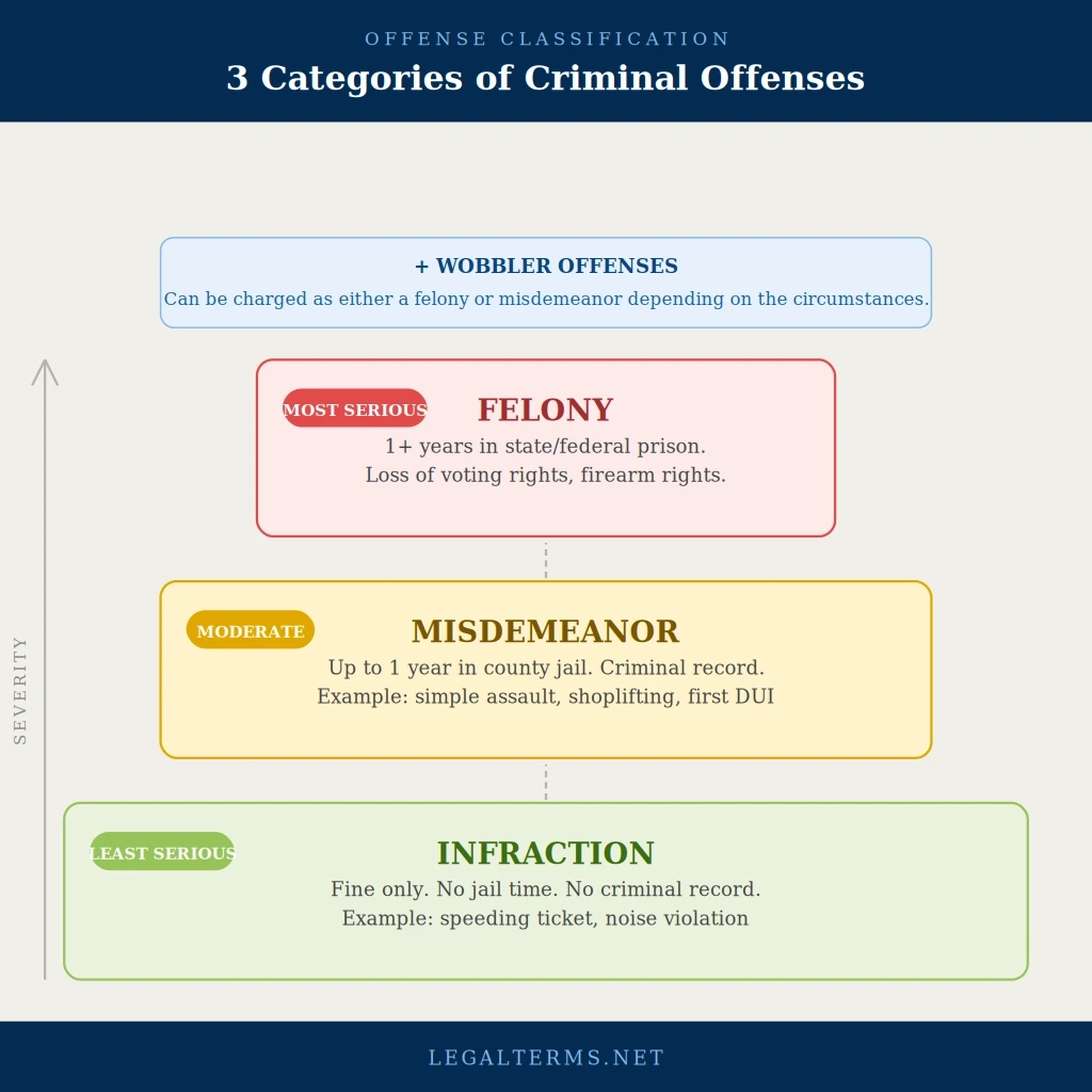 Penal Code Offense Categories Meaning
