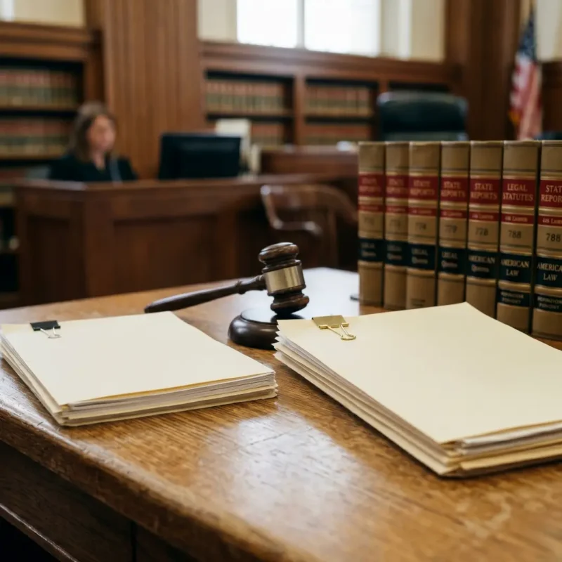 subpoena and court order documents side by side on desk