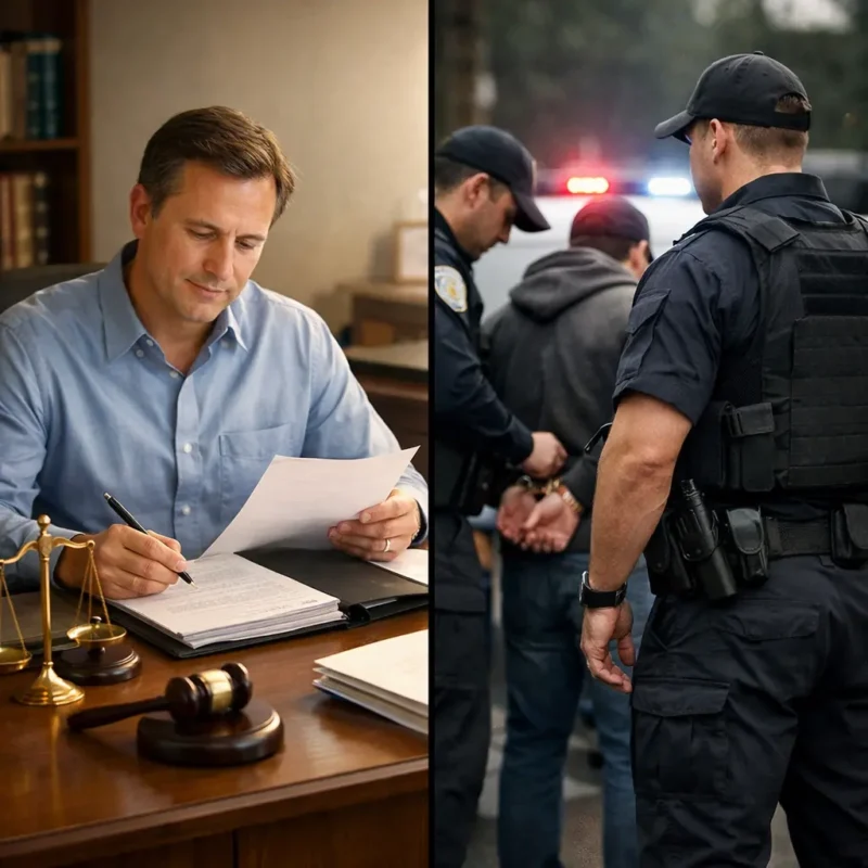subpoena vs warrant comparison showing document review and law enforcement action