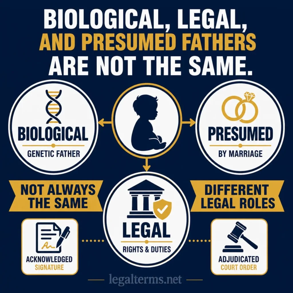 Biological, Legal, and Presumed Fathers Are Not the Same