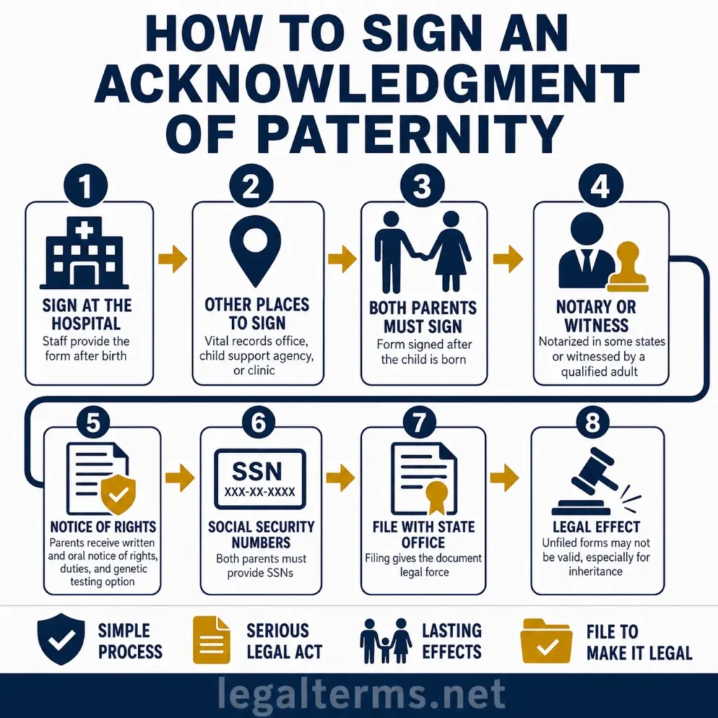 How to Sign an Acknowledgment of Paternity
