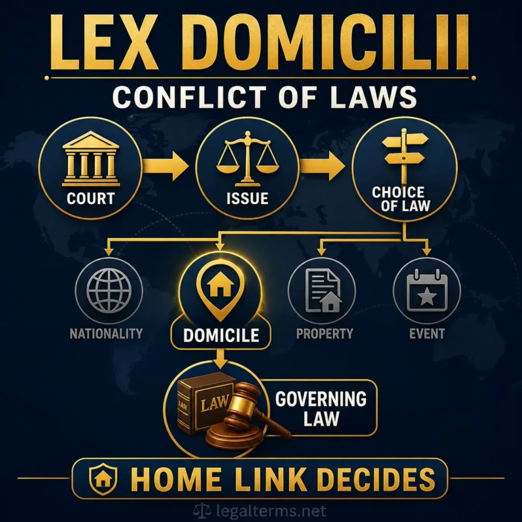 Infographic for Lex Domicilii in the Conflict of Laws
