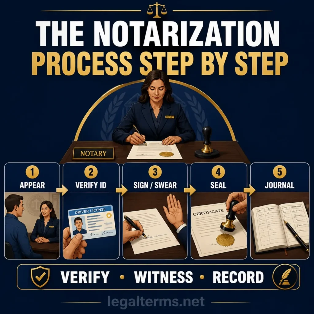 Infographic for Step by Step Notarization Process
