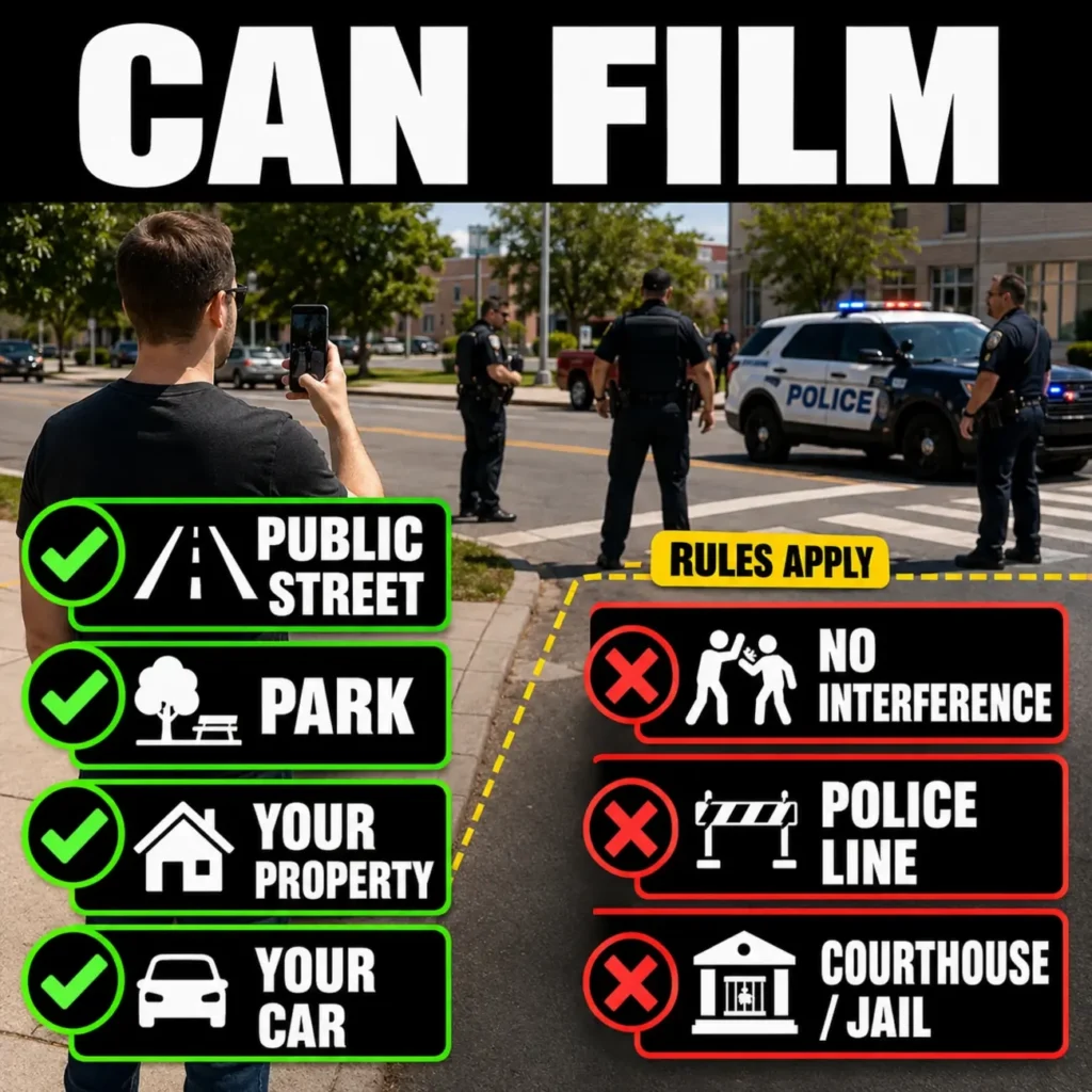 Where and When Can You Film the Police