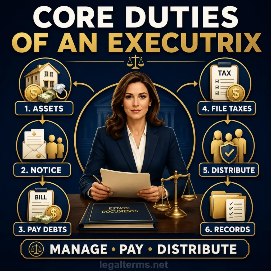 infographic for executrix duties