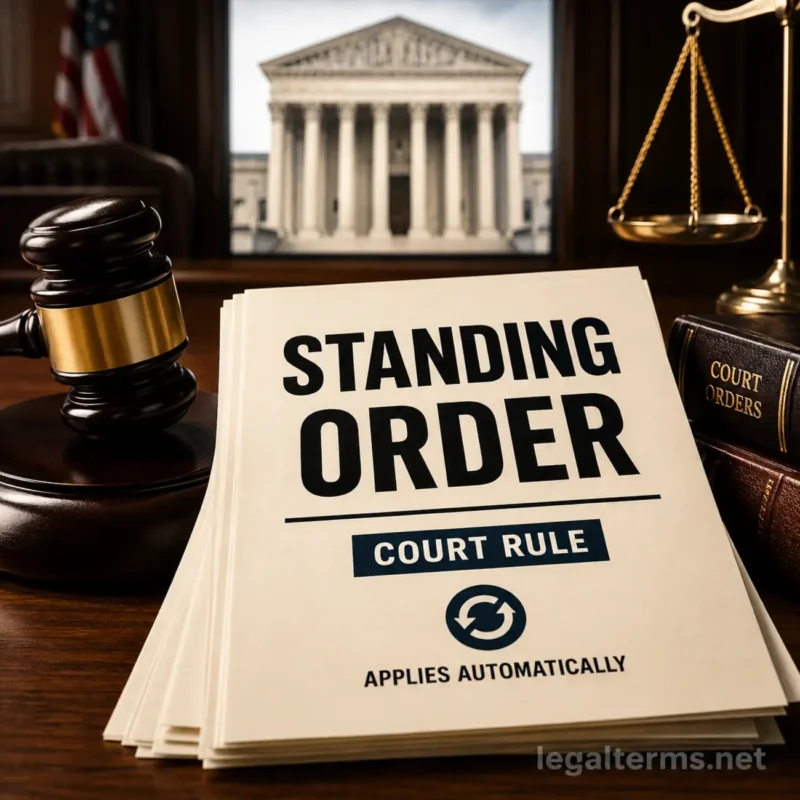legal standing order definition and meaning