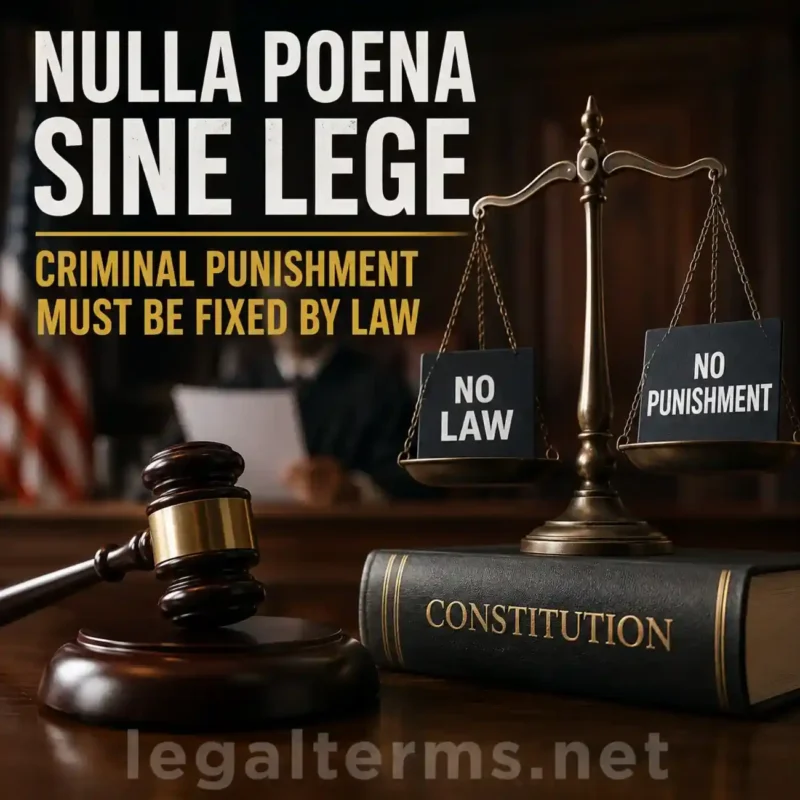 nulla poena sine lege